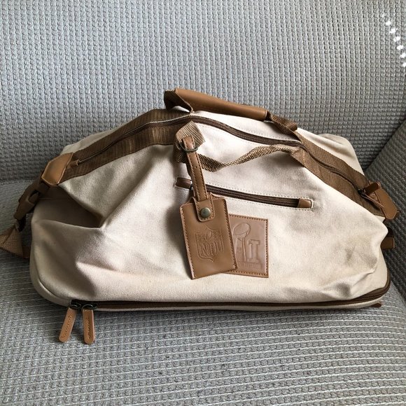 NFL Superbowl LI Canvas Tan Weekender/Backpack